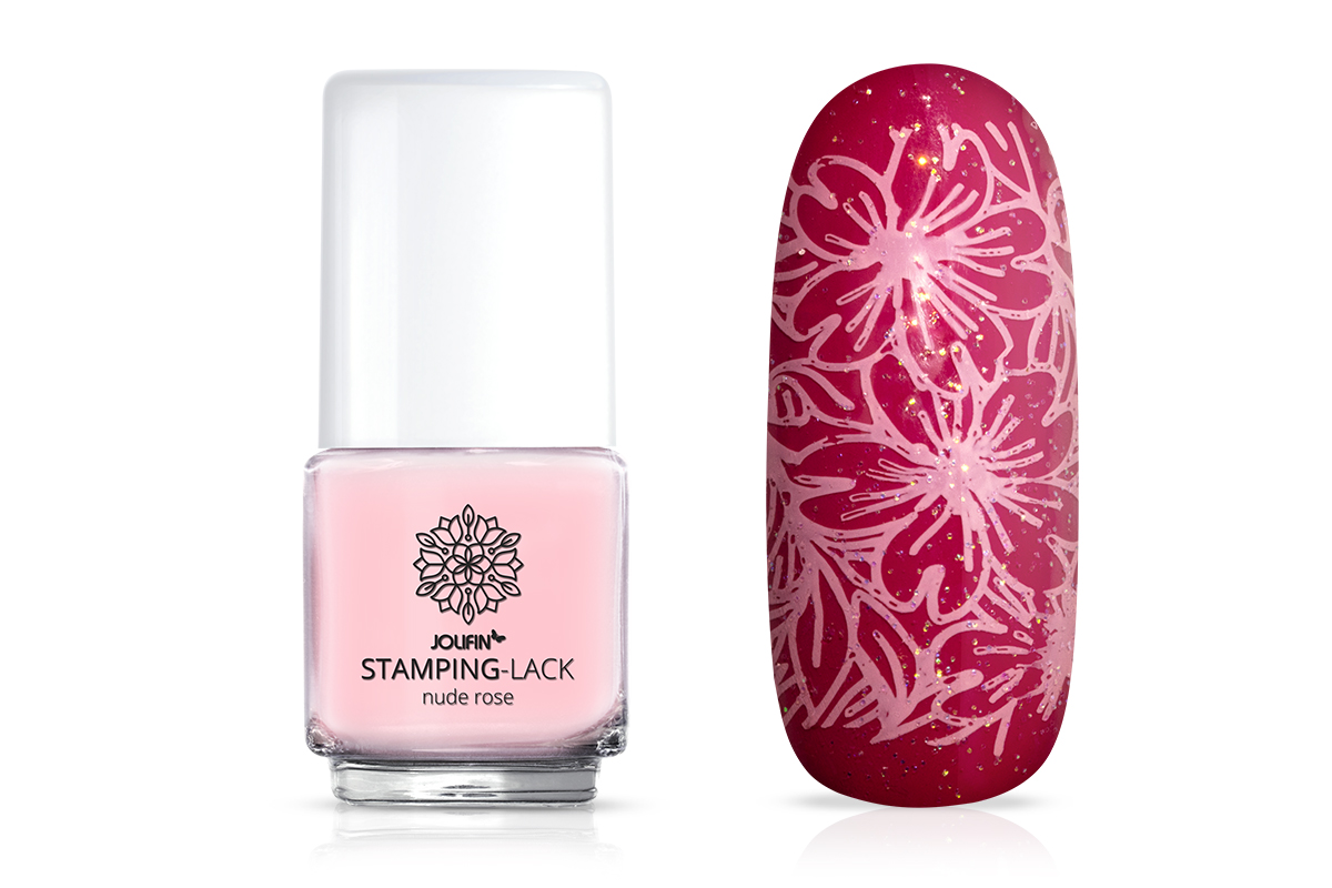 Jolifin Stamping-Lack - nude rose 12ml