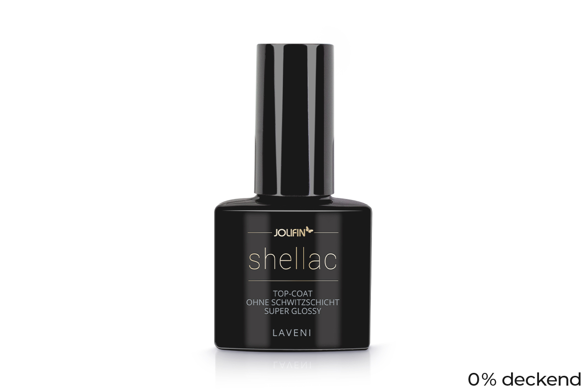 Jolifin LAVENI Shellac - Top-Coat ohne Schwitzschicht super glossy 10ml