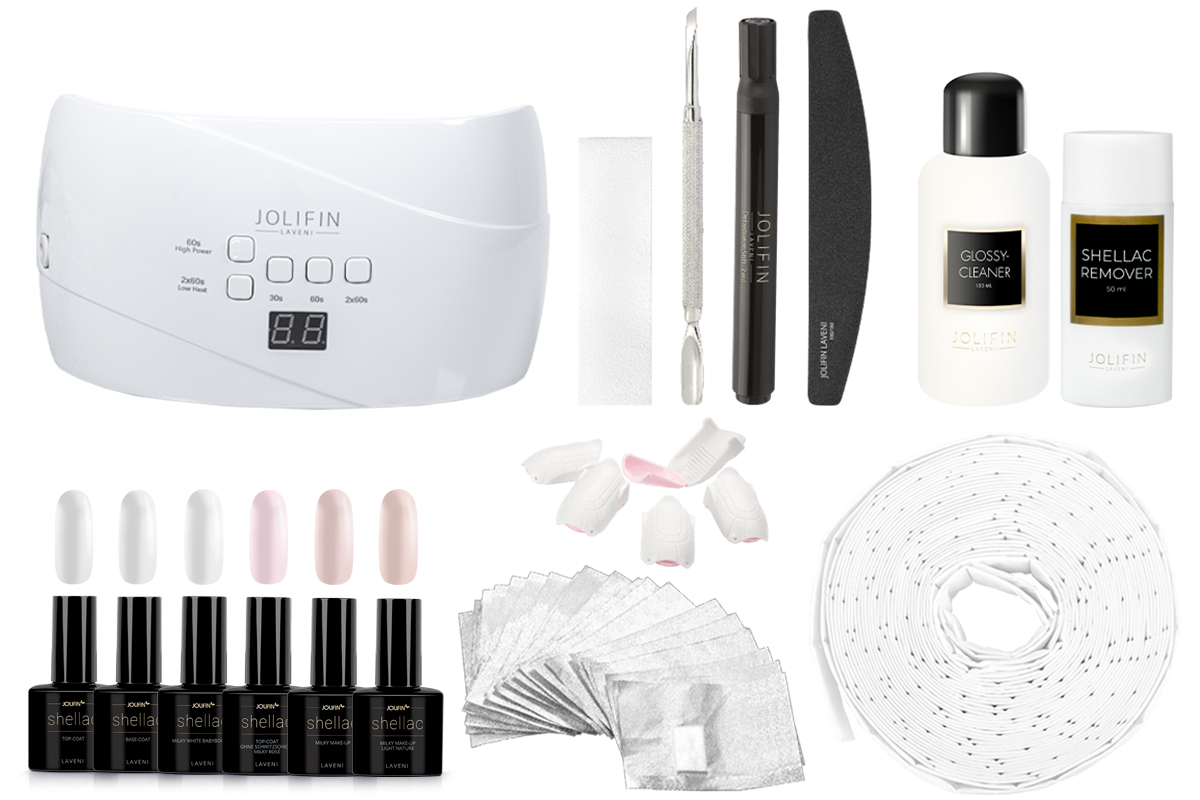 Jolifin LAVENI Shellac Starter Set - M - Basic Device Babyboomer