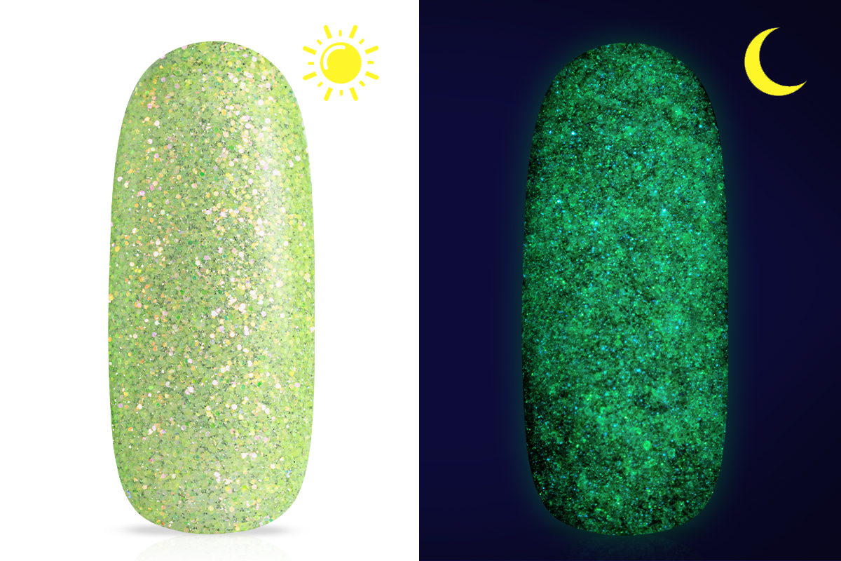 Jolifin Nightshine glitter powder - lime green