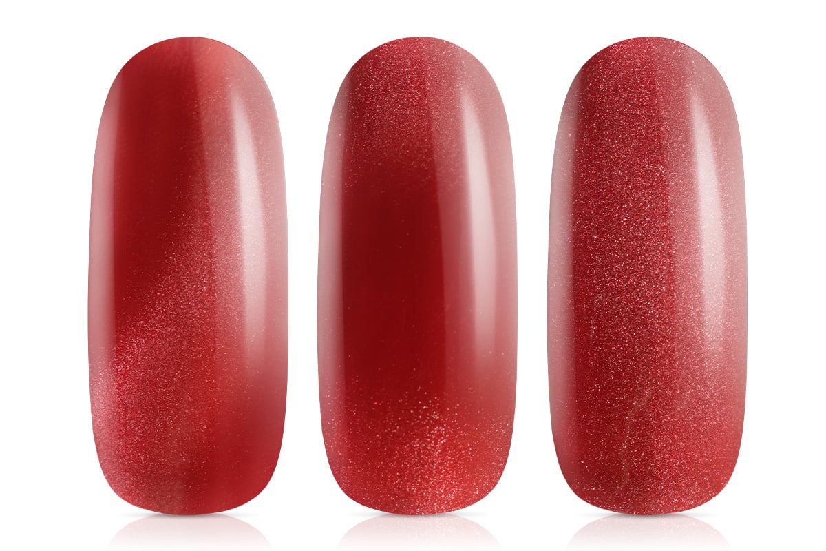 Jolifin LAVENI 3in1 Shellac - Cat-Eye satin red 10ml