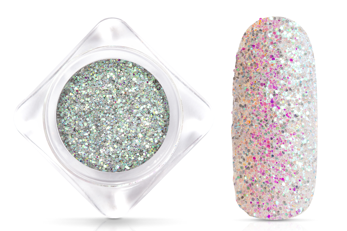 Jolifin Glitterpowder - hypnotic icy silver