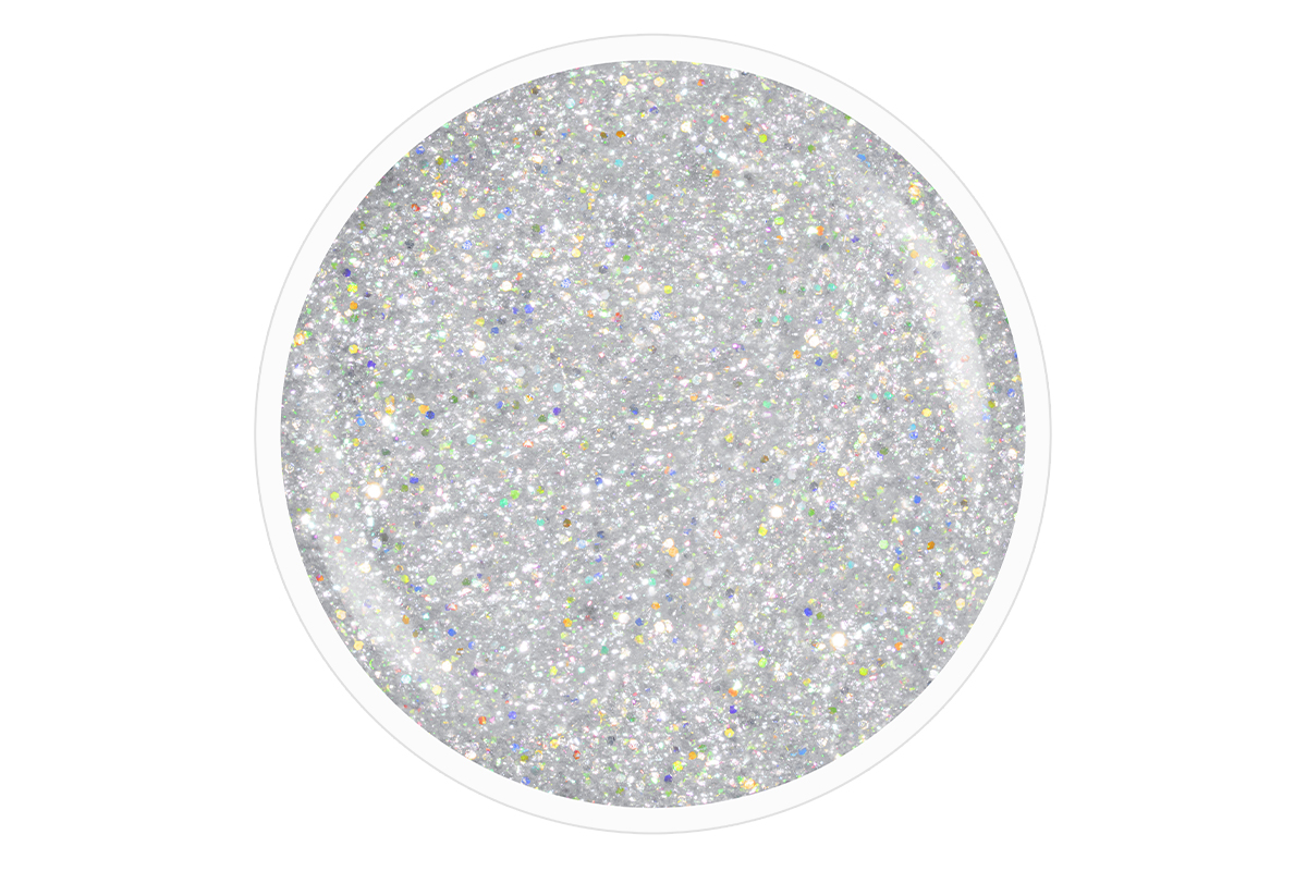 Jolifin LAVENI Shellac - white hologram Glitter 10ml