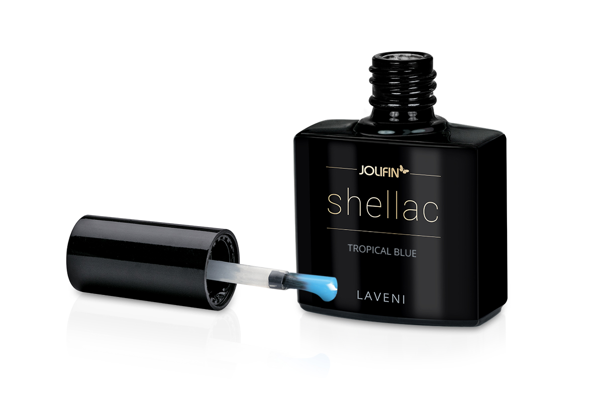 Jolifin LAVENI Shellac - tropical blue 10ml