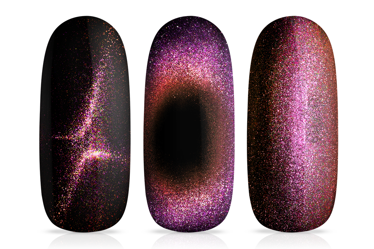 Jolifin LAVENI Shellac - Extreme Cat-Eye galaxy pink 10ml