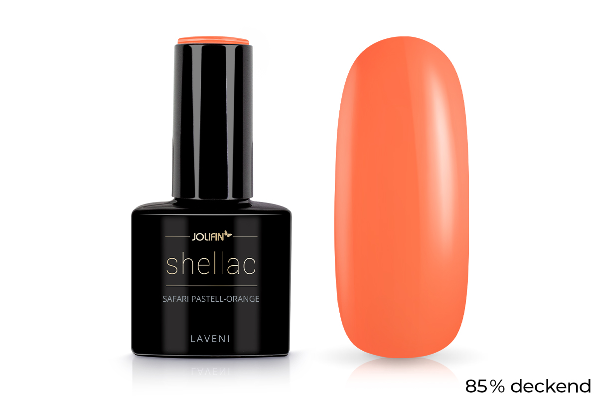 Jolifin LAVENI Shellac - safari pastel orange 10ml