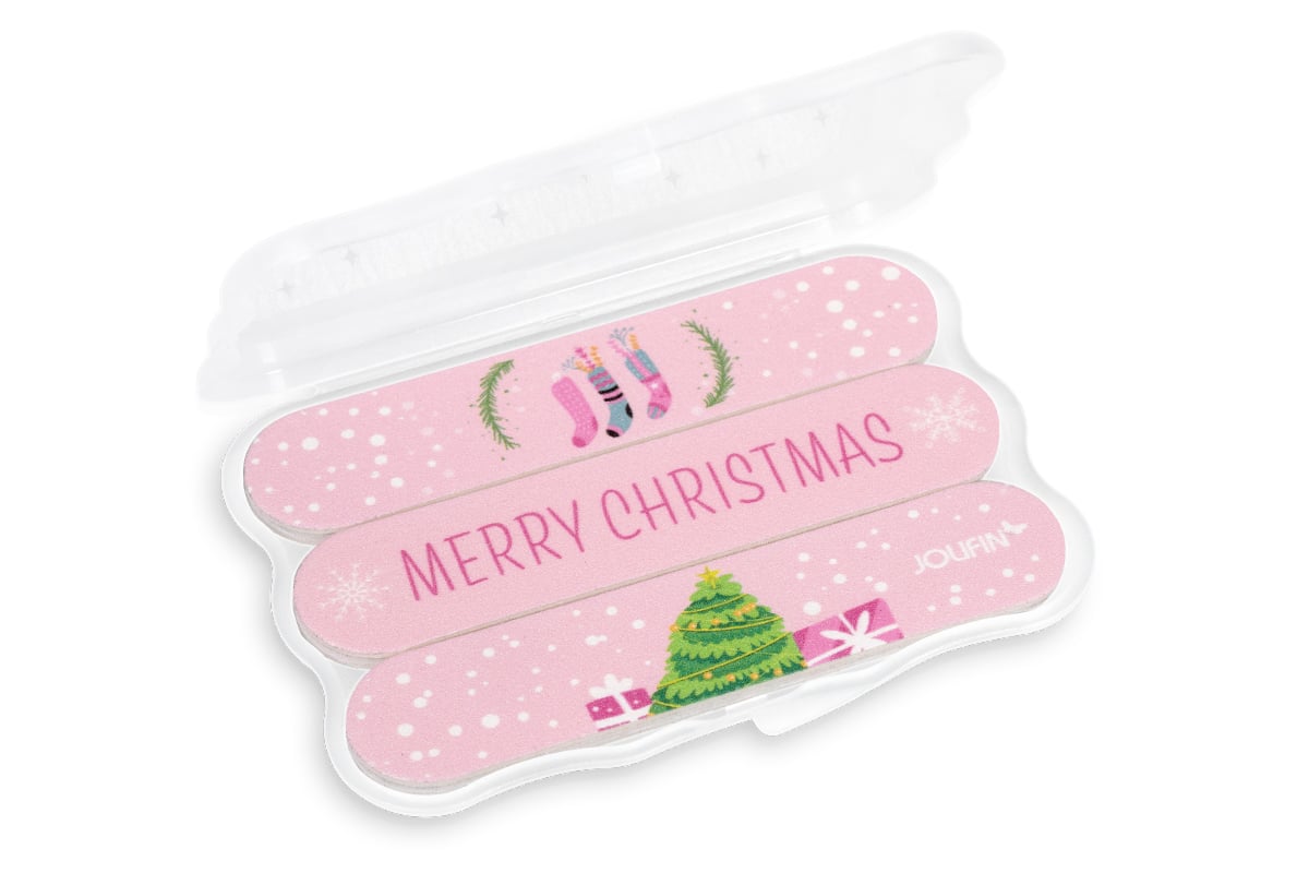 Jolifin file set - Christmas pink 100/180