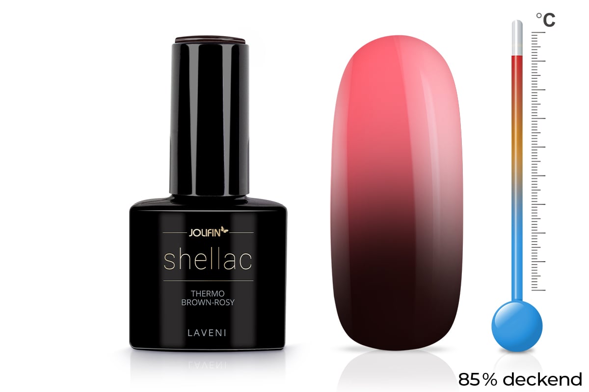 Jolifin LAVENI Shellac - Thermo brown-rosy 10ml