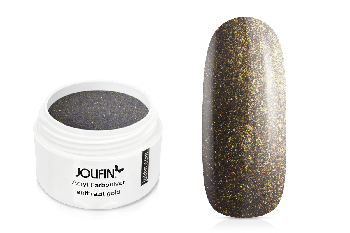 Jolifin acrylic colour powder - anthracite gold 5g