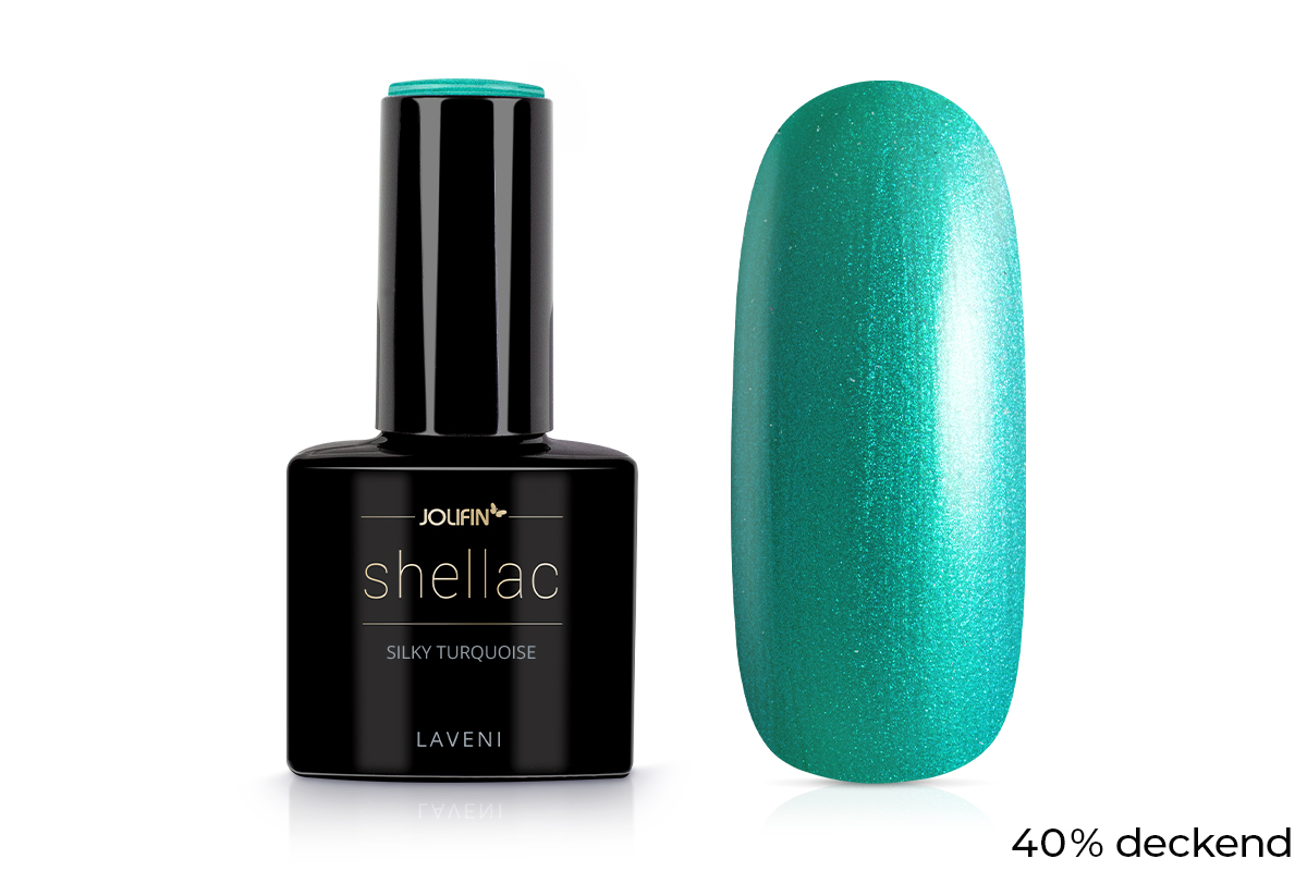 Jolifin LAVENI Shellac - silky turquoise 10ml