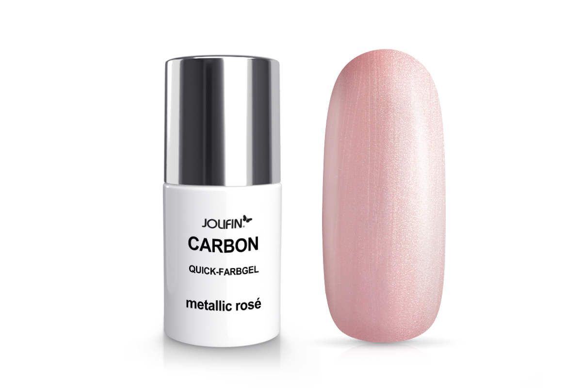 Jolifin Carbon Quick-Farbgel - metallic rosé 11ml