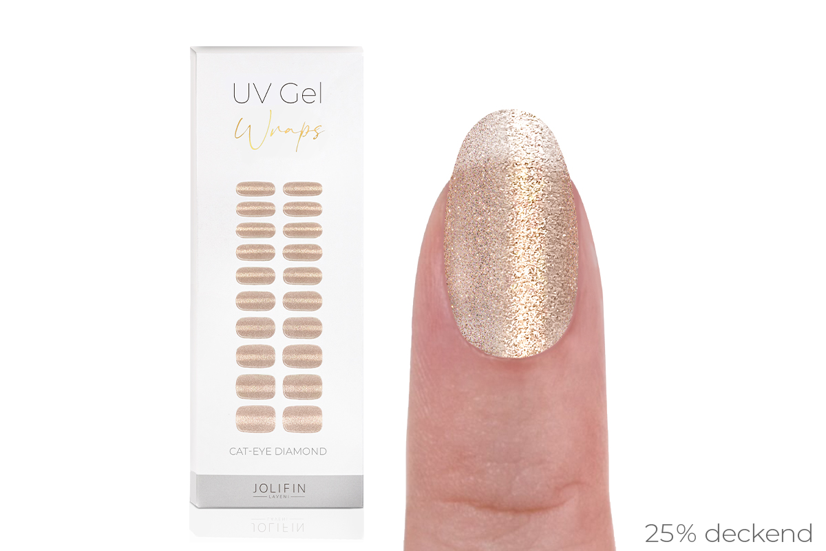 Jolifin LAVENI UV Gel Wraps - cat-eye diamond