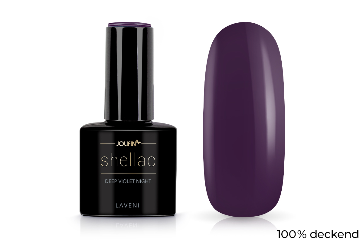 Jolifin LAVENI Shellac - deep violet night 10ml