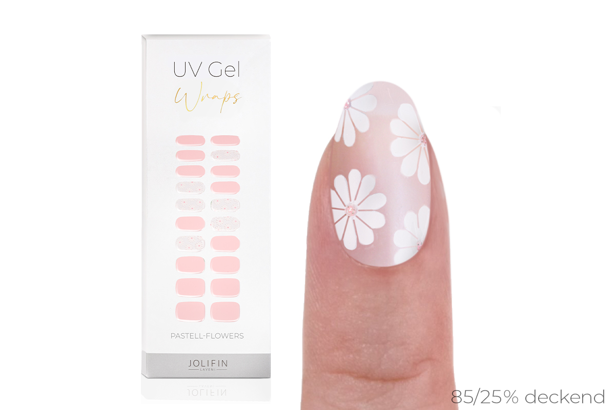 Jolifin LAVENI UV Gel-Wraps - pastell-flowers