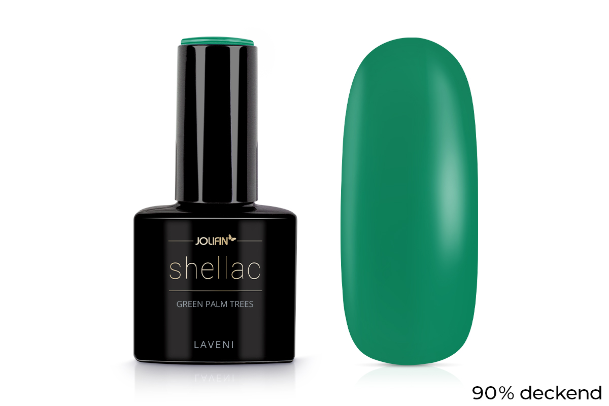 Jolifin LAVENI Shellac - green palm trees 10ml