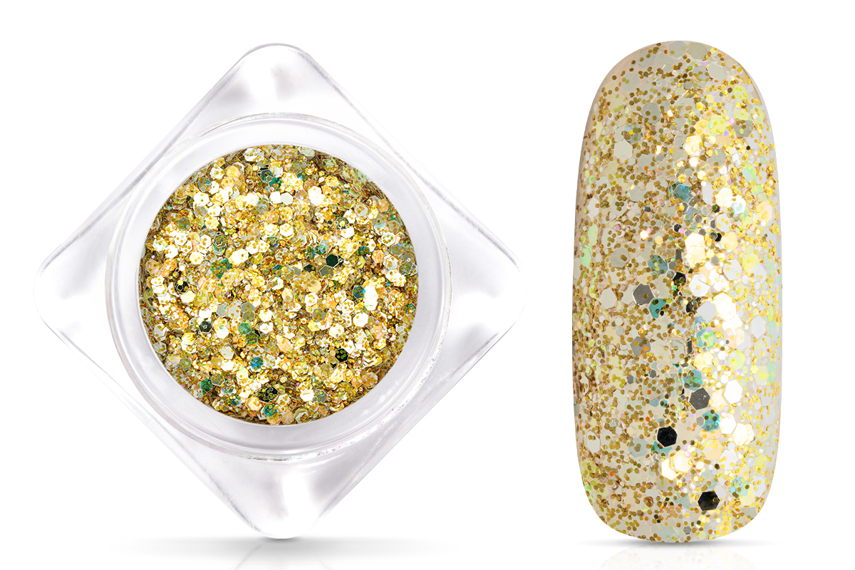 Jolifin Luxury Glitter Hologram - silver-gold