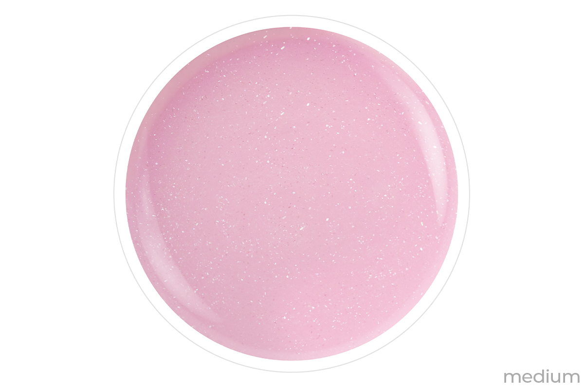 Jolifin LAVENI Glossy sealing gel without sweat layer - milky pink glimmer 11ml  