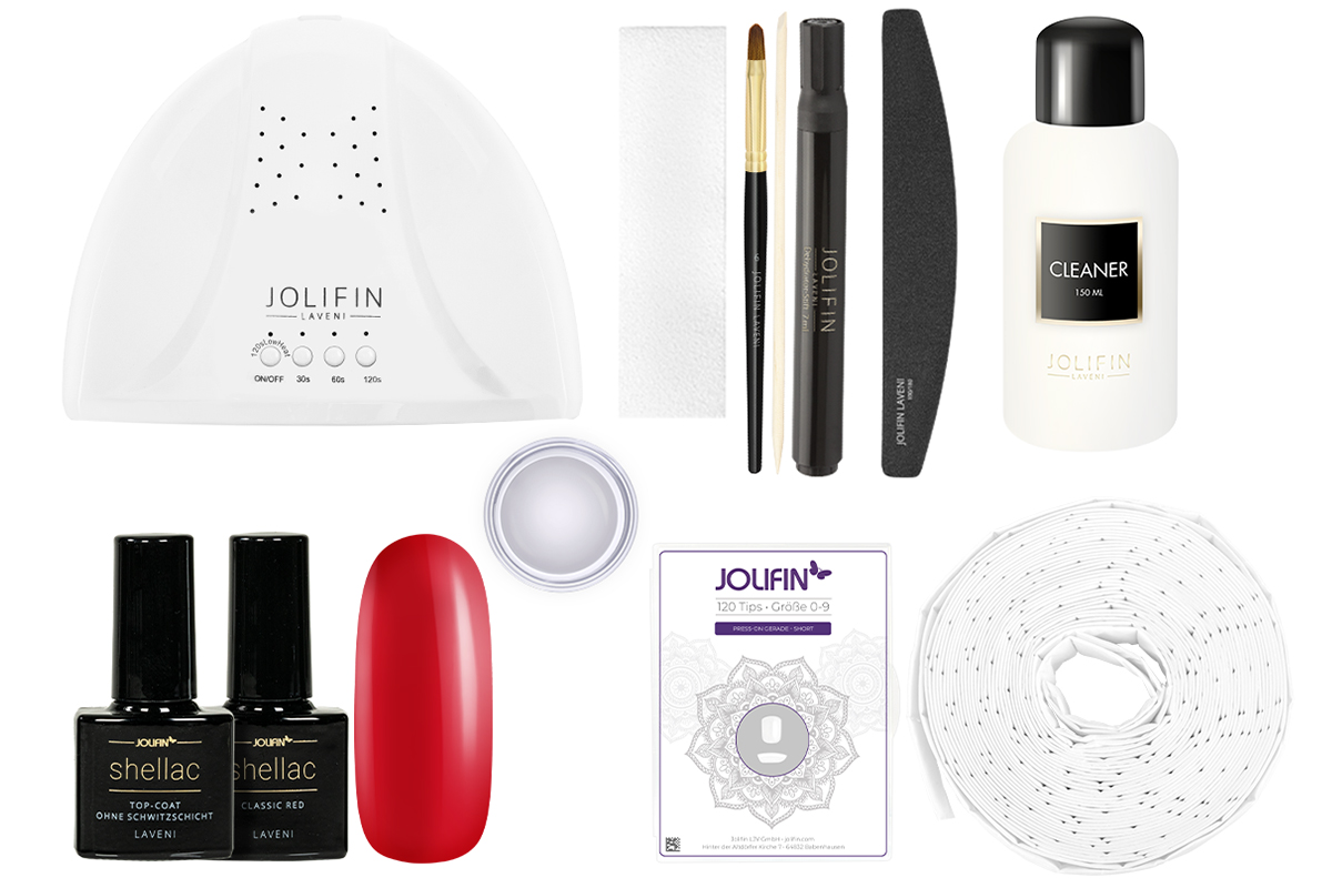 Jolifin LAVENI Shellac Starter Set - S - Neo Device Press-On