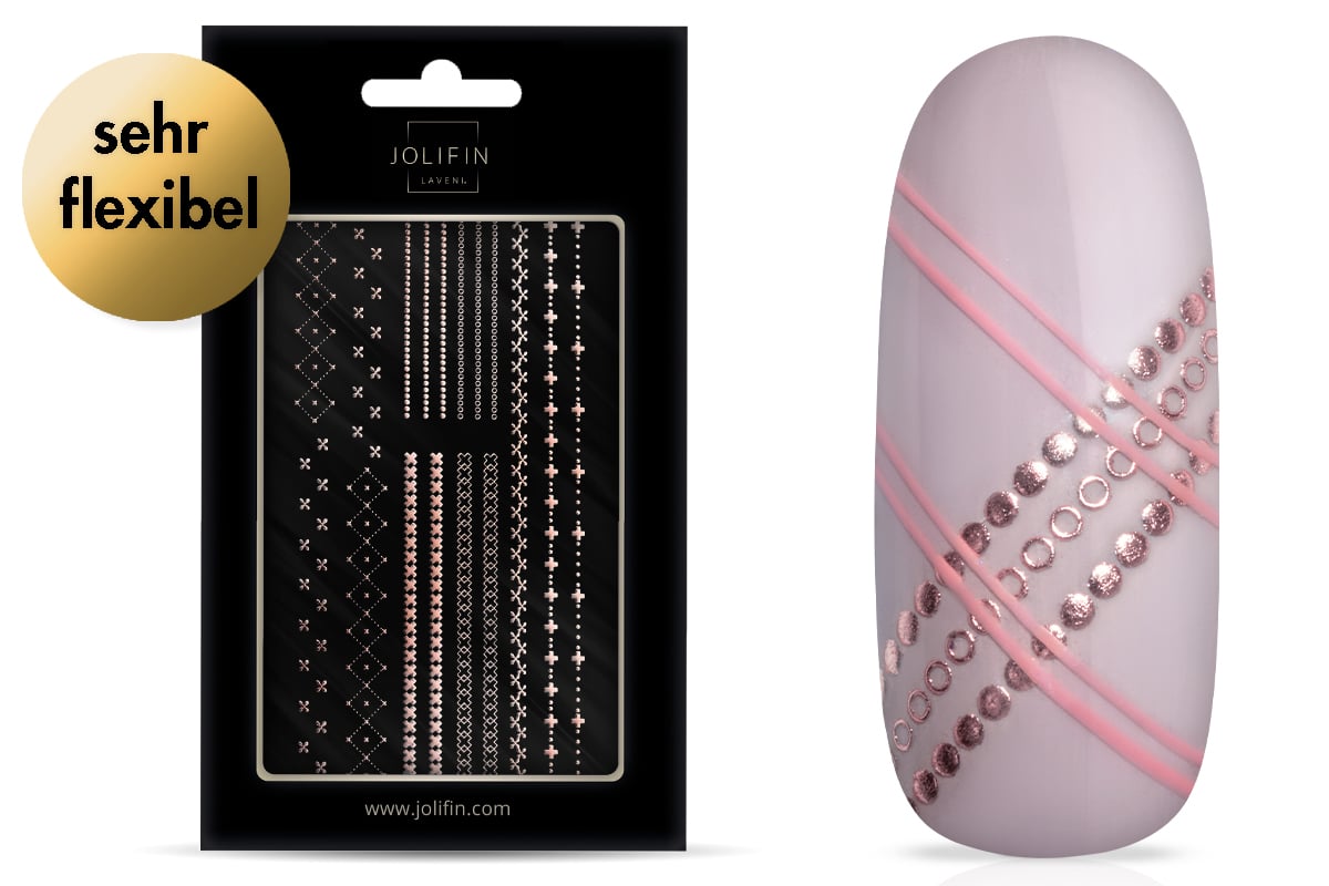 Jolifin LAVENI XL Sticker - Stripes rosé-gold Nr. 3