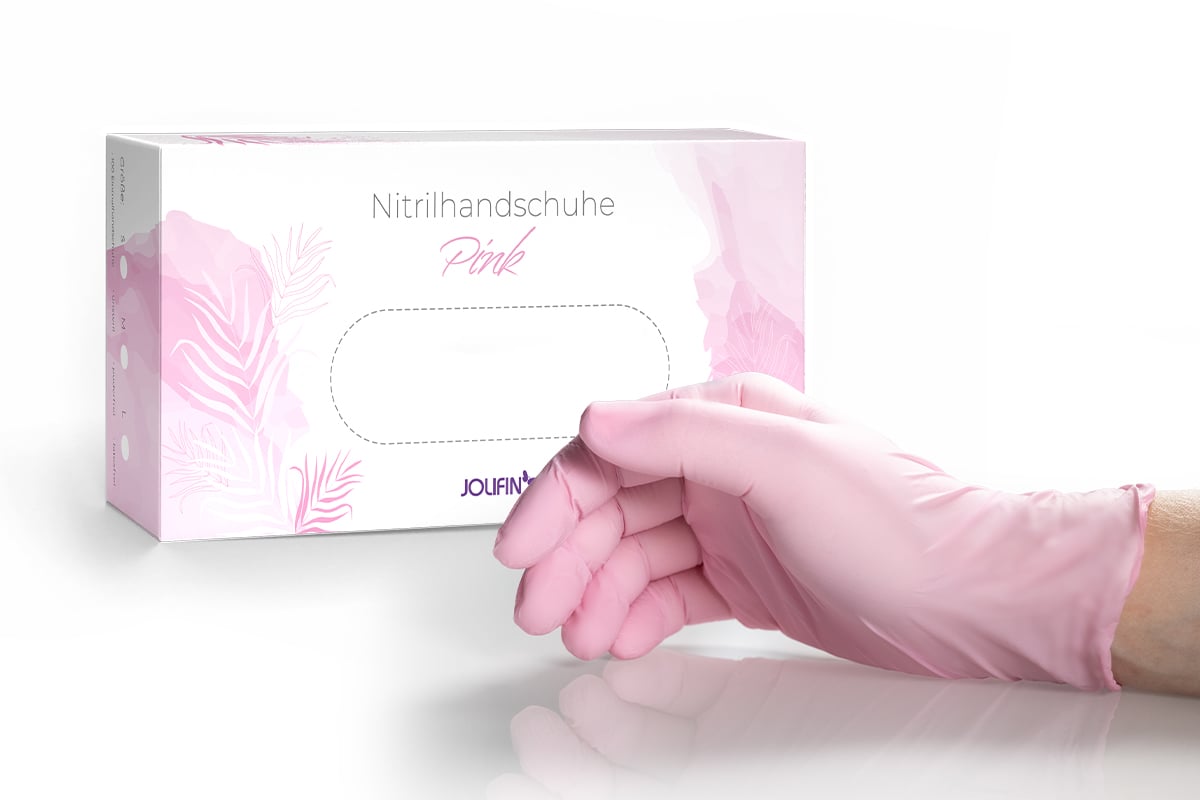 Jolifin Nitrile Gloves Pink Size S