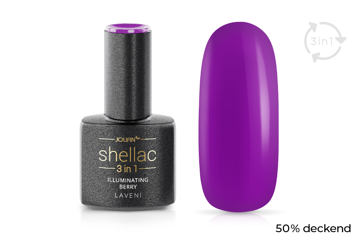 Jolifin LAVENI 3in1 Shellac - illuminating berry 10ml