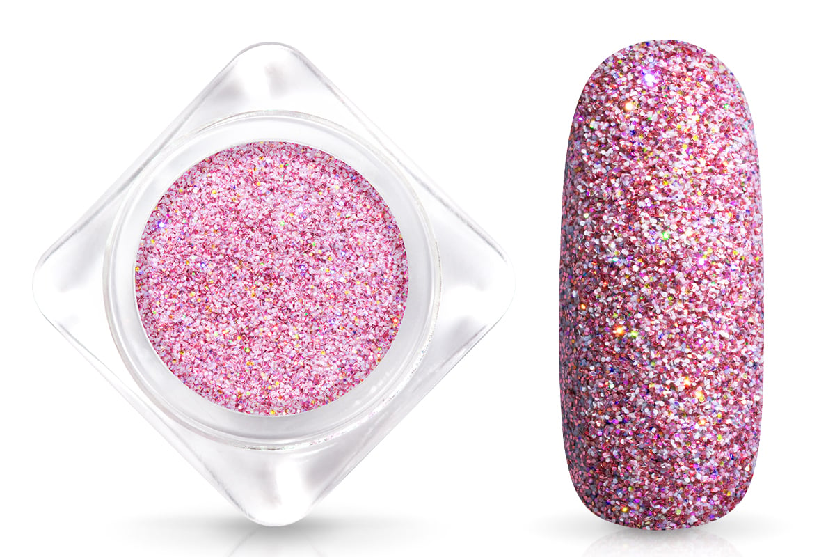 Jolifin Glitterpowder - sugar rose hologram