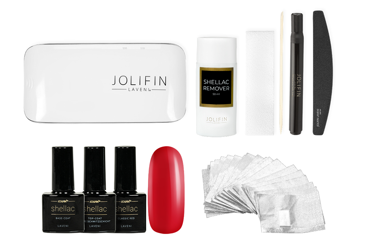 Jolifin LAVENI Shellac Starter Set - XS - Mini Device