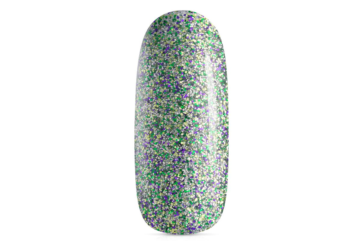 Jolifin LAVENI Shellac - purple-green glitter 10ml 