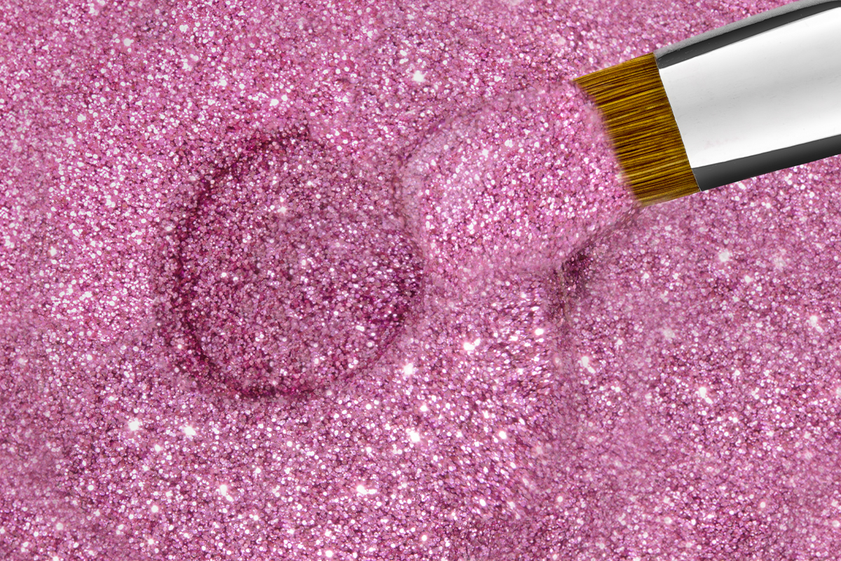 Jolifin LAVENI Farbgel - rosy Glitter 5ml