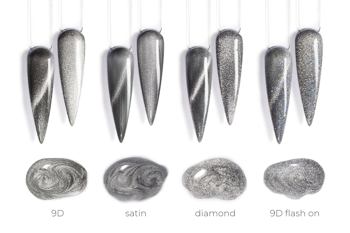 Jolifin LAVENI Shellac - Cat-Eye silver diamond 10ml