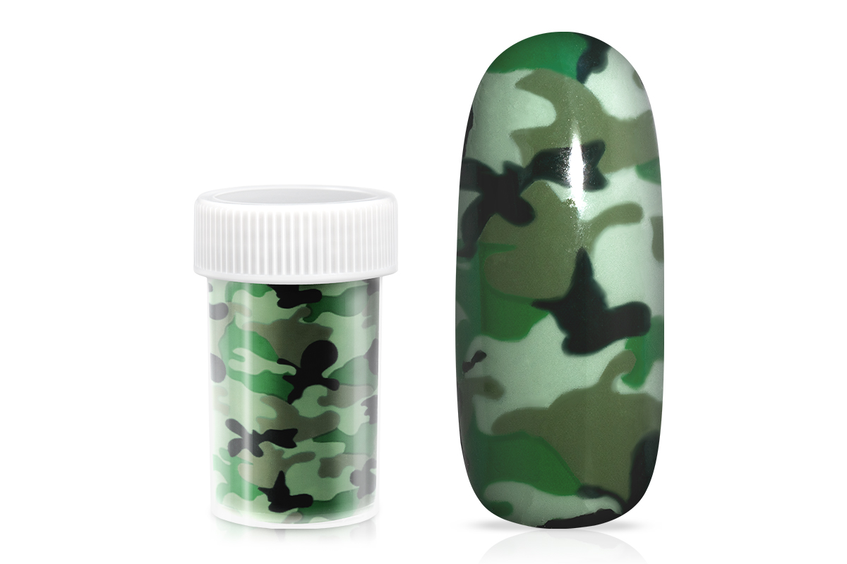 Jolifin Transfer Nail Foil XL - Camouflage green