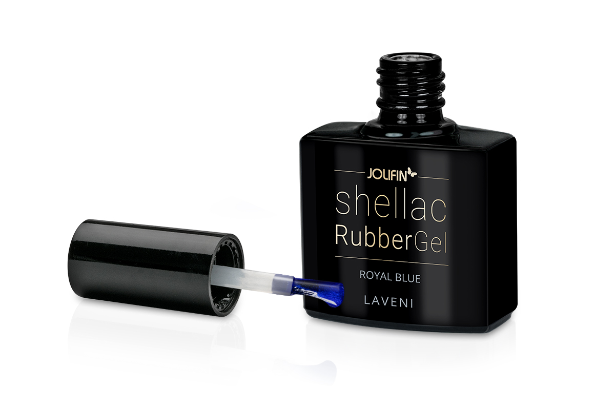 Jolifin LAVENI Shellac Rubbergel - royal blue 10ml