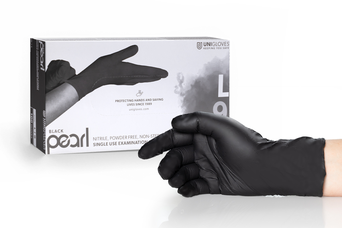 Nitrile gloves Black Pearl size L