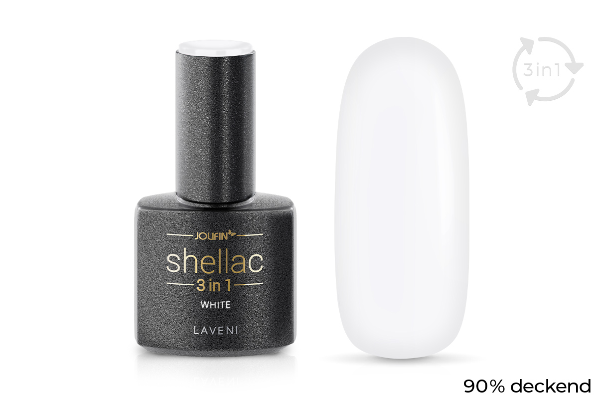 Jolifin LAVENI 3in1 Shellac - white 10ml