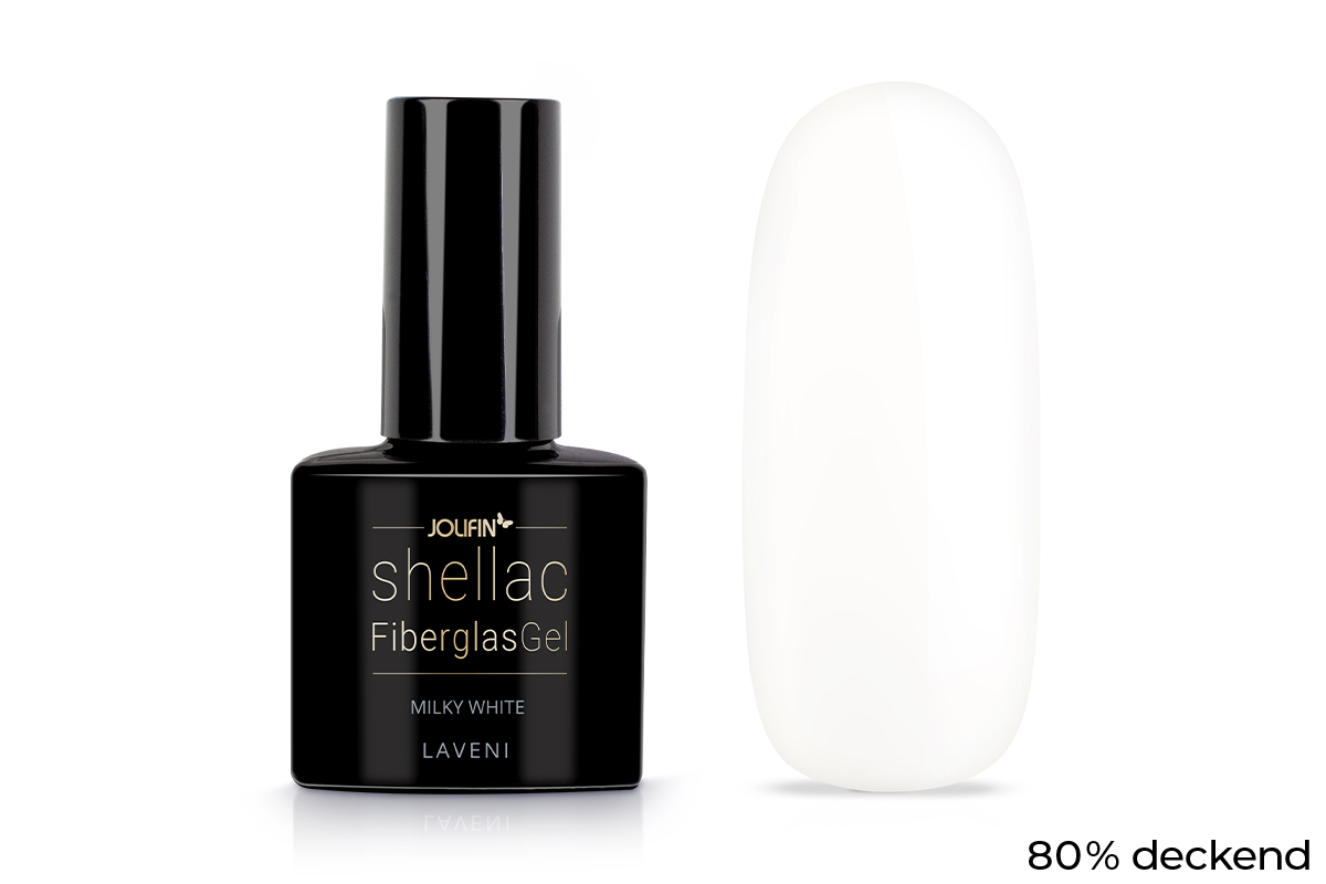 Jolifin LAVENI Shellac FibreglassGel - milky white 10ml