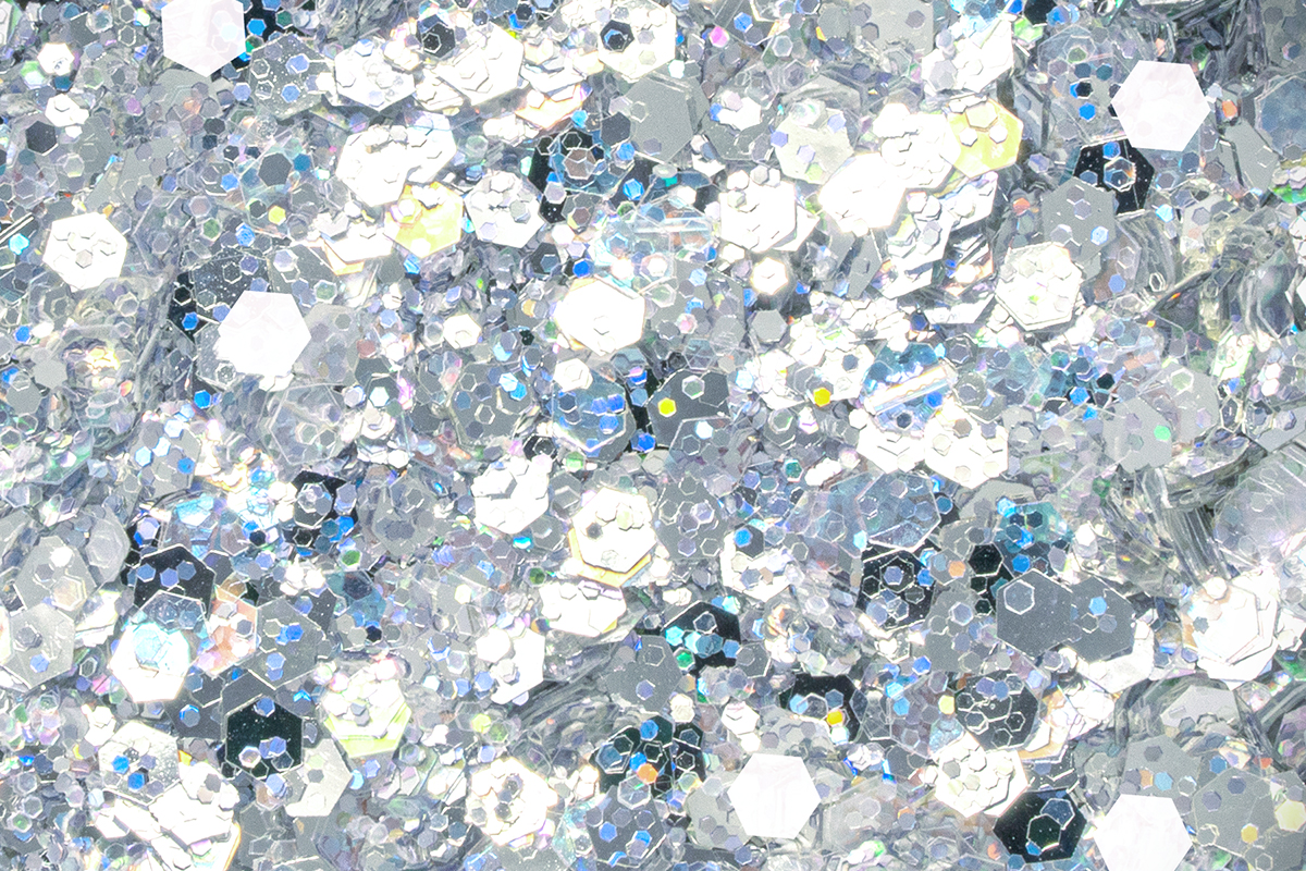 Jolifin LAVENI Luxury Glitter Hologramm  - silver-white