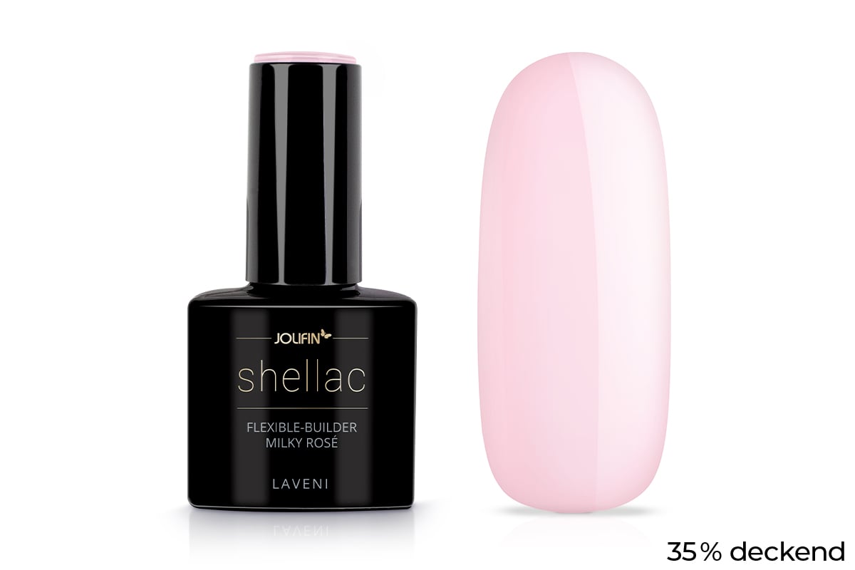 Jolifin LAVENI Shellac - flexible-builder milky rosé 10ml