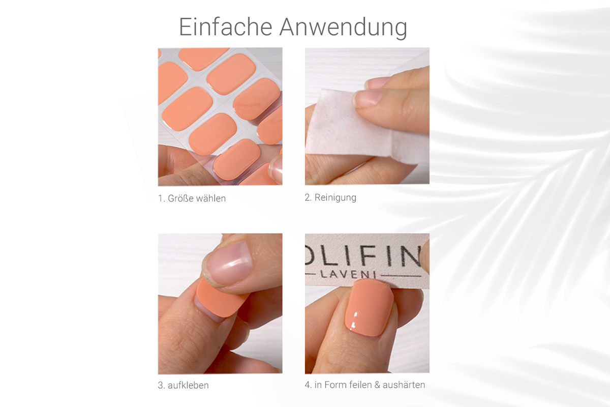 Jolifin LAVENI UV Gel Wraps - apricot