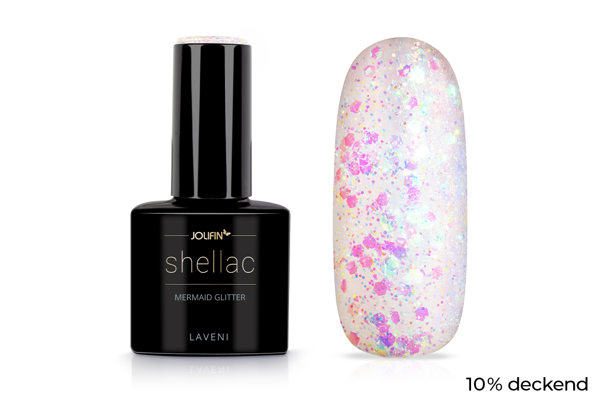 Jolifin LAVENI Shellac - mermaid Glitter 10ml