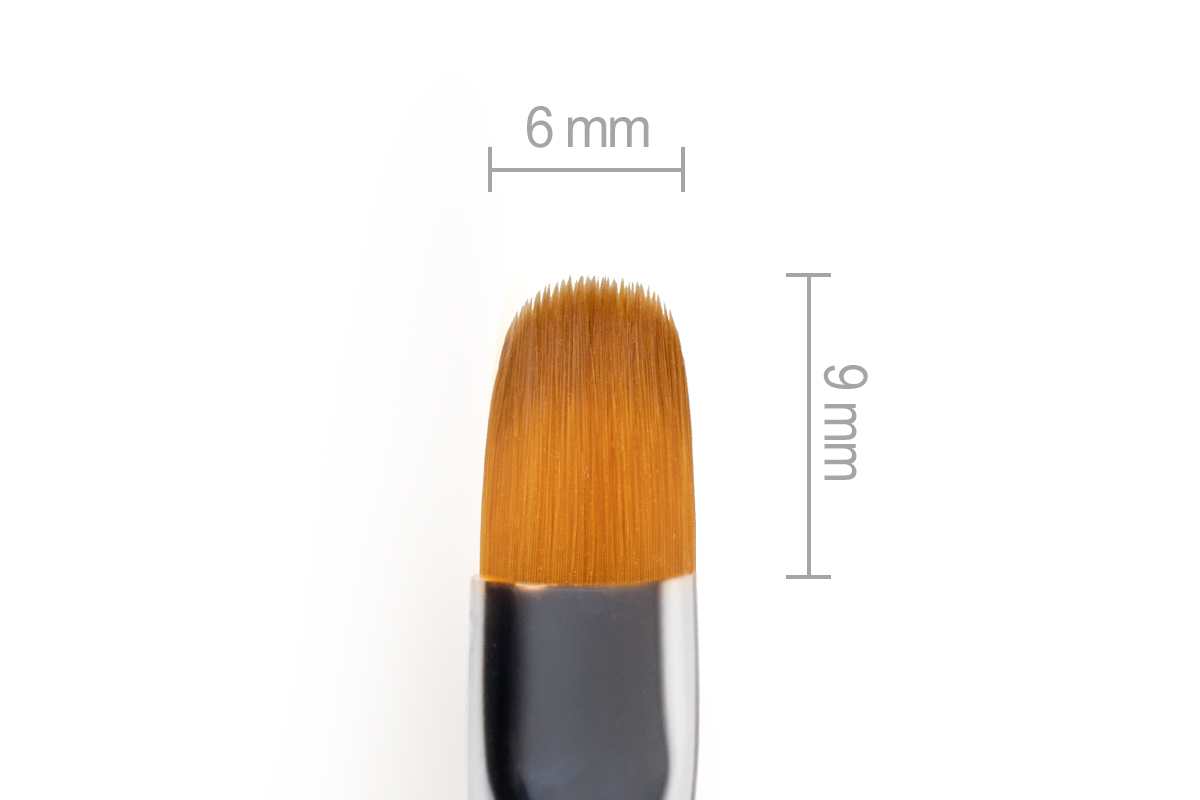 Jolifin Hologram Brush black - oval size 8