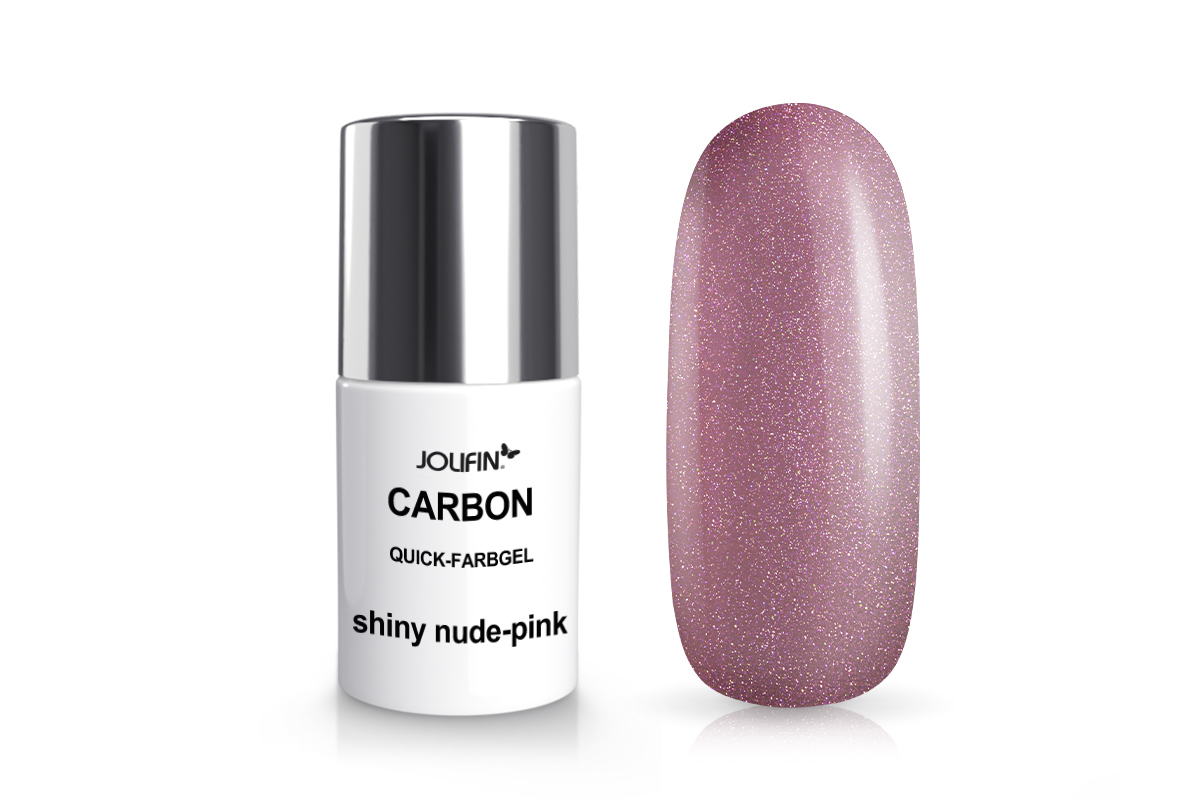 Jolifin Carbon Quick-Farbgel - shiny nude-pink 11ml