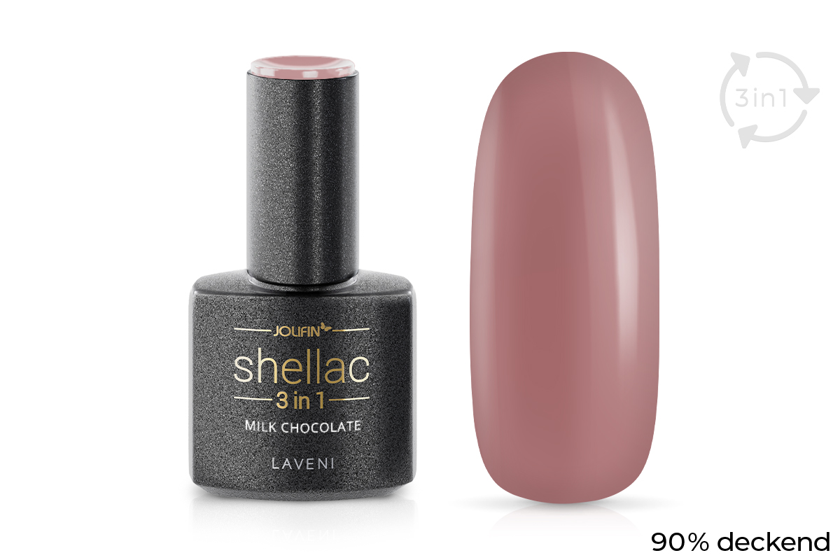 Jolifin LAVENI 3in1 Shellac - milk chocolate 10ml