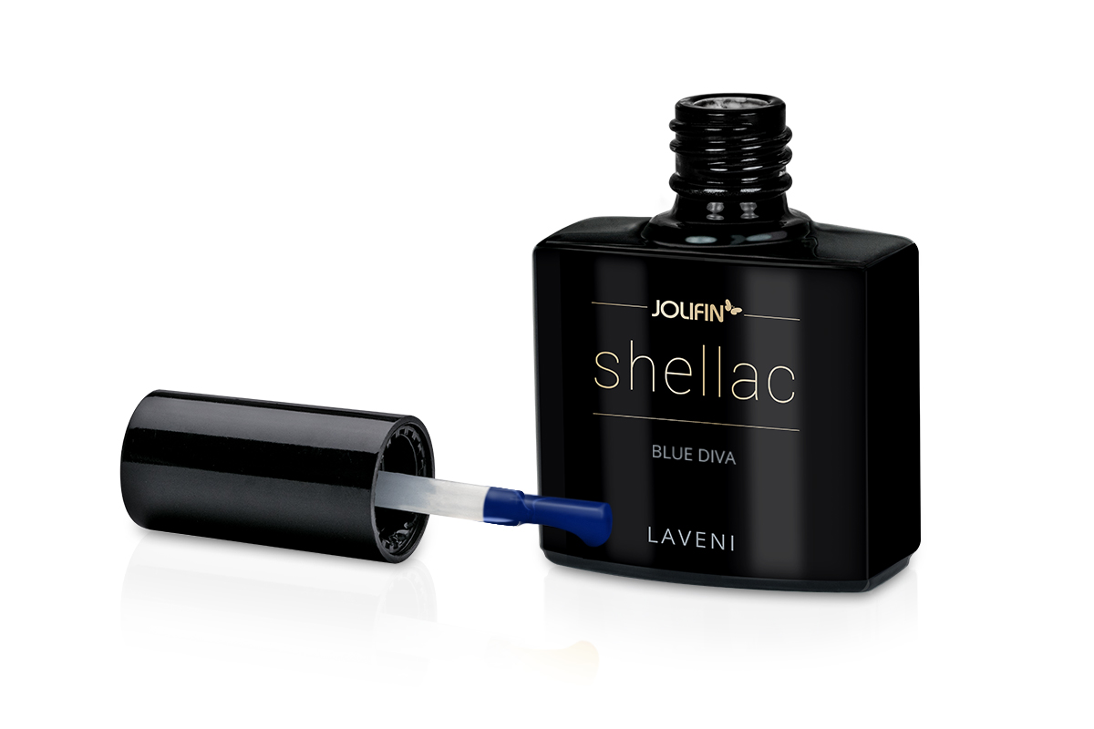 Jolifin LAVENI Shellac - blue diva 10ml