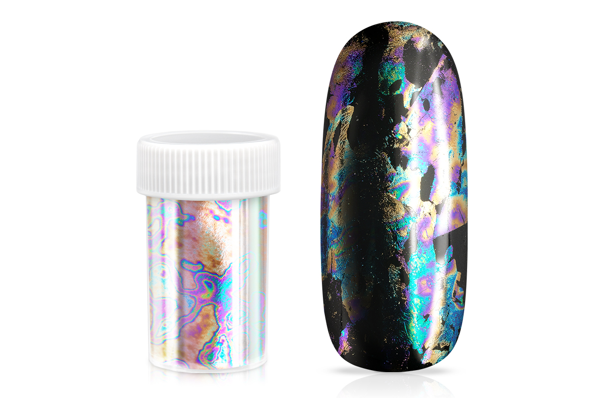 Jolifin Transfer Nail Foil XL - Chrome hypnotised rainbow