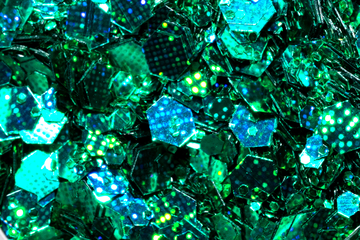 Jolifin Hexagon Glittermix - hypnotic green