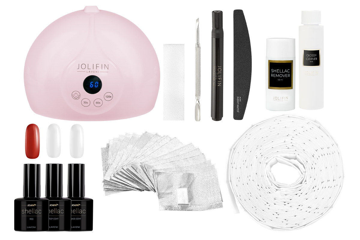 Jolifin LAVENI Shellac Starter Set - S - Luna pink