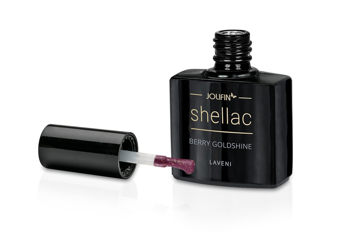 Jolifin LAVENI Shellac - berry goldshine 10ml