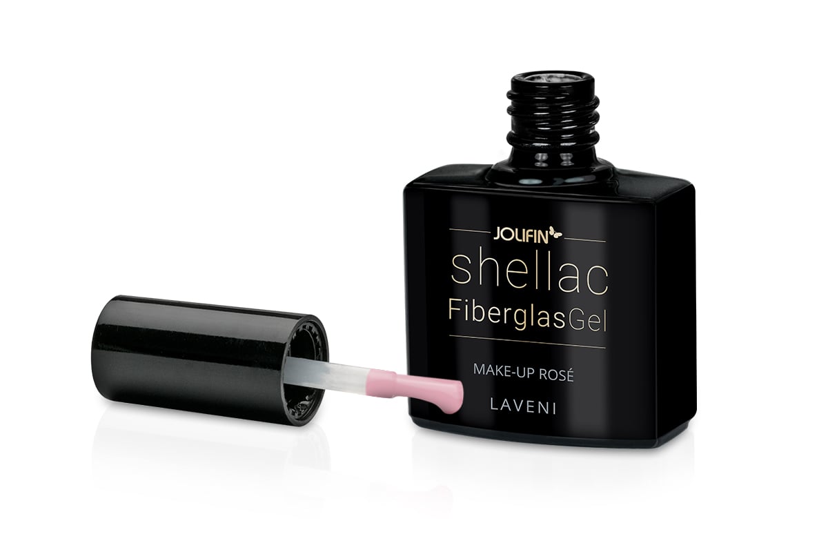 Jolifin LAVENI Shellac FiberglasGel - make-up rosé 10ml