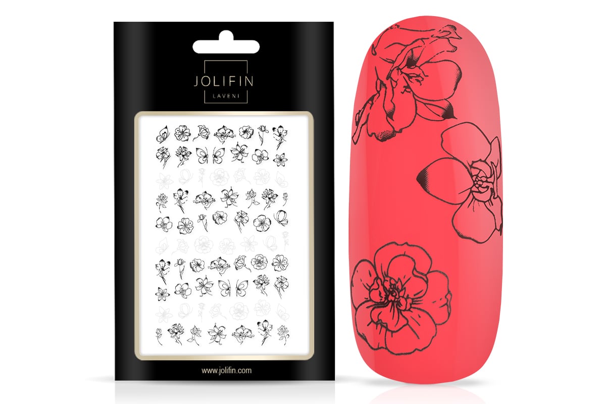 Jolifin LAVENI XL Sticker - black & white No. 3