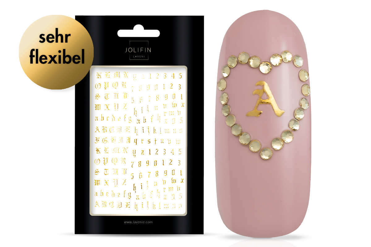 Jolifin LAVENI XL Sticker - ABC gold